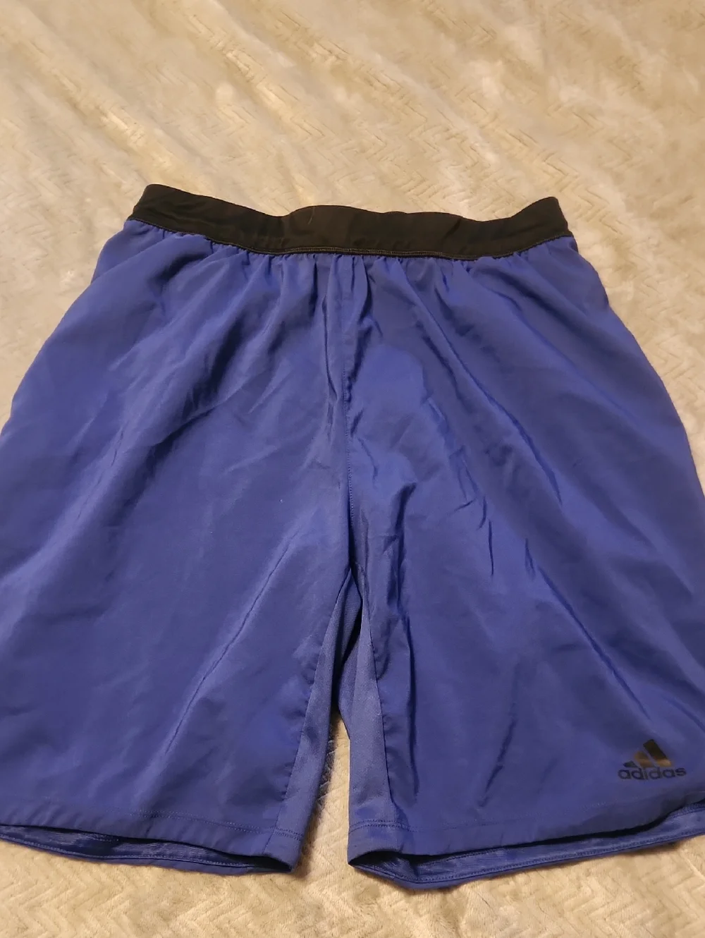 adidas Blue Shorts with Black Waistband